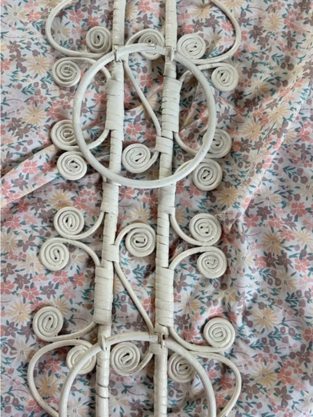 Vintage Boho Wrapped Rattan Double Towel Ring - Picture 1 of 2